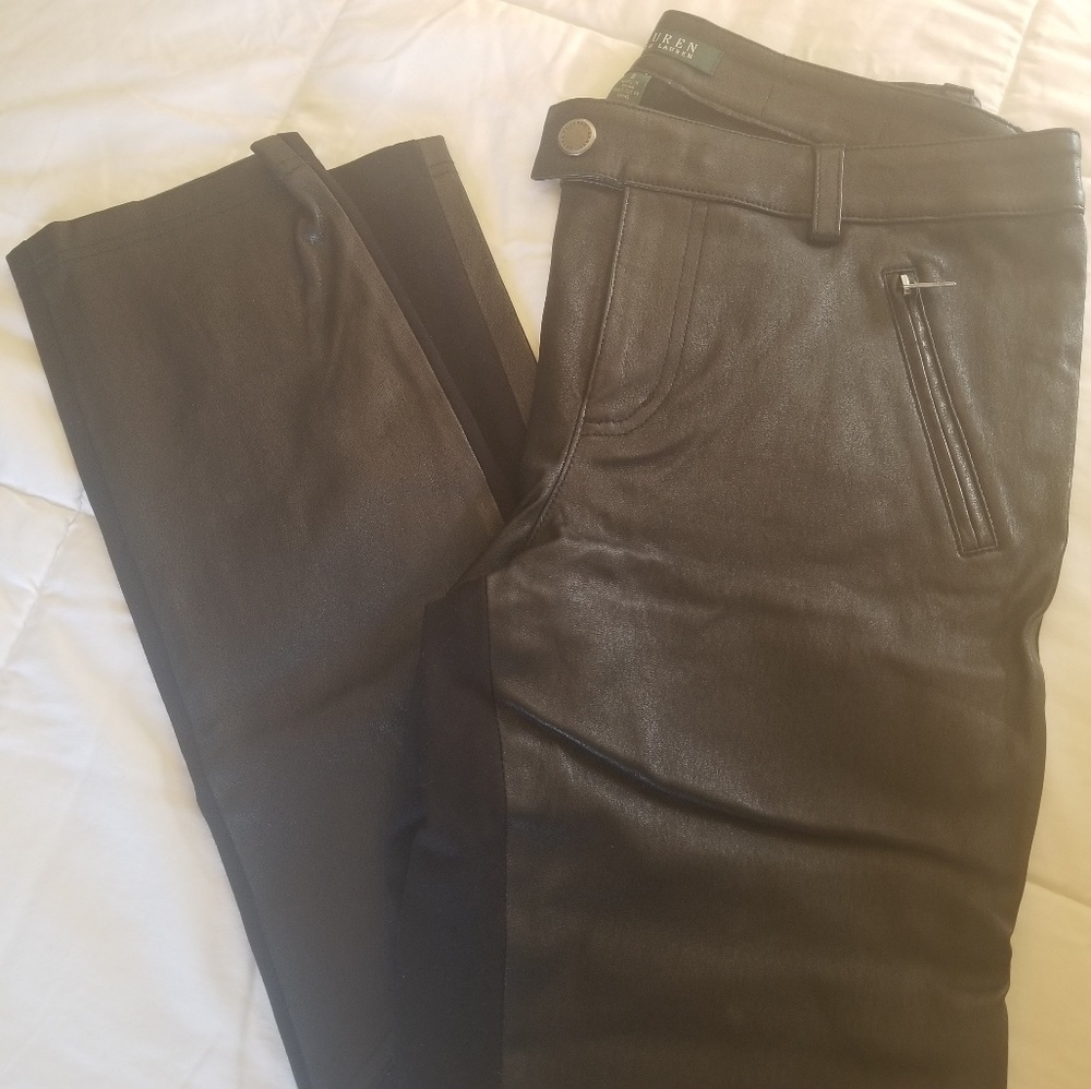 BRAND NEW Ralph Lauren Leather Leggings